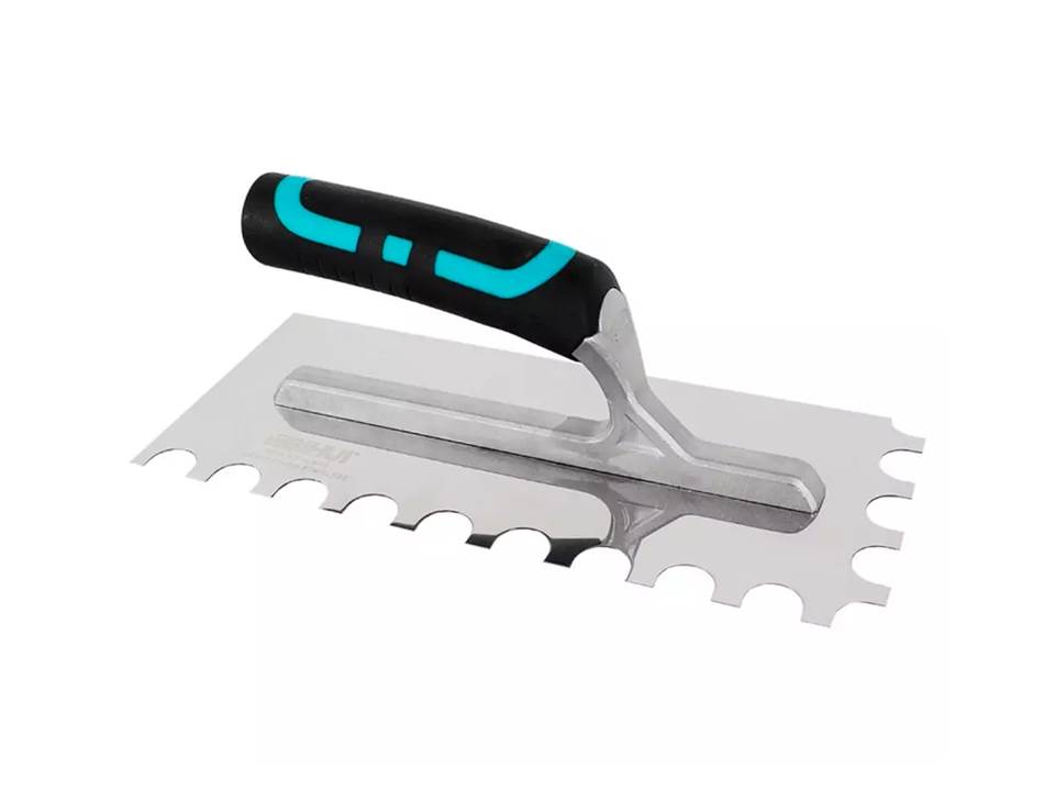 Taloche dentée inox 120X280mm en forme de U  20X15mm, Manche 2K - PTSB20 | BIHUI