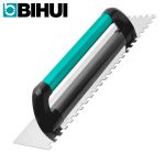 Taloche dentée inox 120X480mm 12X12mm, manche allum - PTSM10 | BIHUI